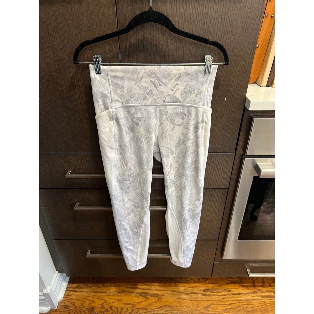 Lululemon Breezy‎ Dot Tight *25" Jasmine White Multi / White Womens 8